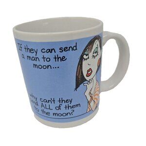 Vintage Hallmark Coffee Mug Shoebox Greetings Send All Men To The Moon Humorous